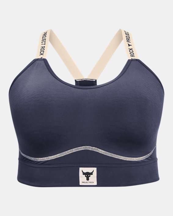 Women's Project Rock Infinity Mid Sports Bra in Gray image number 3